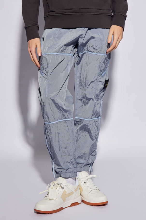 Stone island blue cargo hot sale pants